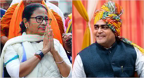 West Bengal CM Mamata Banerjee and Union Minister Shantanu Thakur.