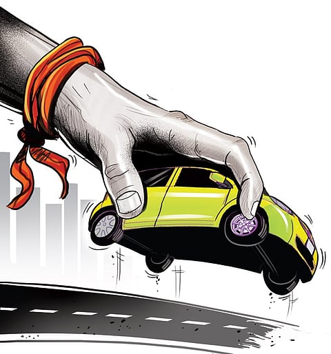 After crash, Bengaluru cab driver dragged on car bonnet on Malleswaram 18th Cross