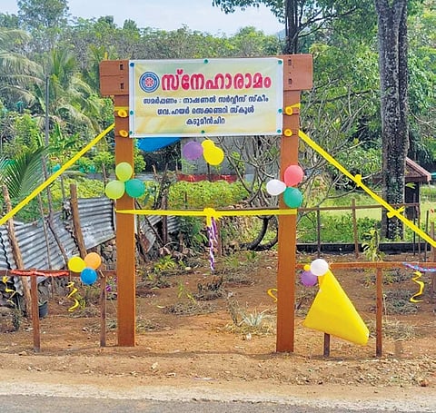 The ‘Sneharamam’ set up at Kadumeenchira in Pathanamthitta district
