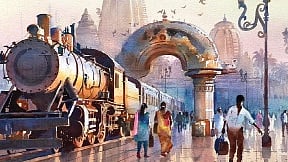 The exhibition features 21 renowned painters from India and more than 70 different styles of watercolour paintings.