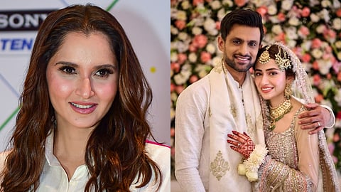 Sania Mirza;  Shoaib Malik with Sana Javed.