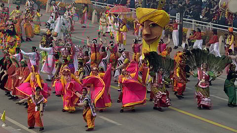 A group of 1,500 dancers under the banner of "Vande Bharatam-Nari Shakti" graced the parade with a message of unity in diversity.