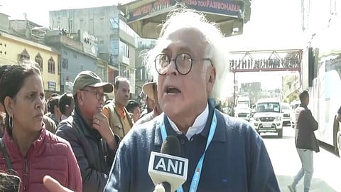 Congress leader Jairam Ramesh speaks during the party's Bharat Jodo Nyay Yatra in Manipur, Jan 15, 2024.