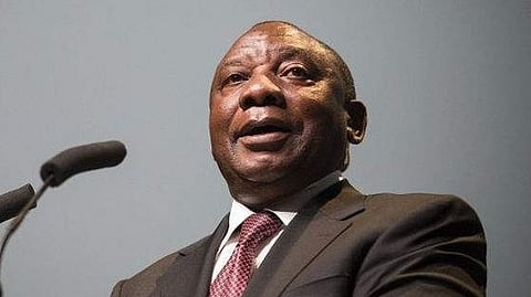 South African president Cyril Ramaphosa.