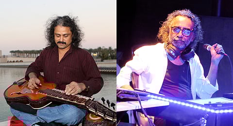 Poly Varghese, an exponent of Mohan Veena, and Salim Nair, a digital musician.