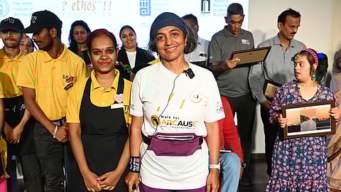 Gita Balakrishnan at an event at 
the Museum of Art and Photography on Sunday.