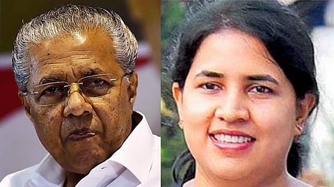 Kerala CM Pinarayi Vijayan and his daughter Veena T.