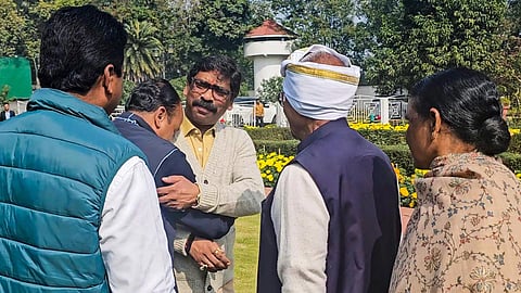 Jharkhand Chief Minister Hemant Soren at his residence, in Ranchi, on January 20, 2024.