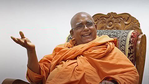 Swami Satchidananda speaks to TNIE.