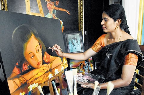 By inspiring young individuals and budding artists to pursue art as a passion, she is making a significant impact in her community.