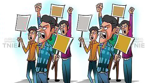 Traco Cable staff protest over transfer of property to Kochi Infopark