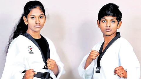 Sister-brother duo from Srikakulam excel in taekwondo