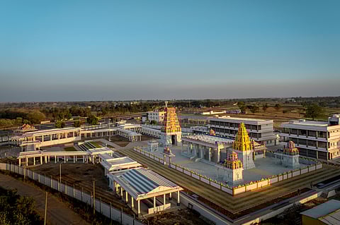 The newly developed Shiva Shakti Dham temple complex near Hubballi.