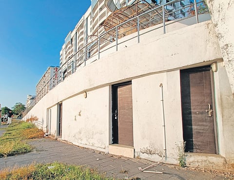 Toilets near the Kettuvallam bridge were renovated last year, but remain locked.