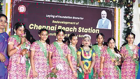 Cultural events were organised after Prime Minister Narendra Modi announced the redevelopment of Chennai Beach railway station 