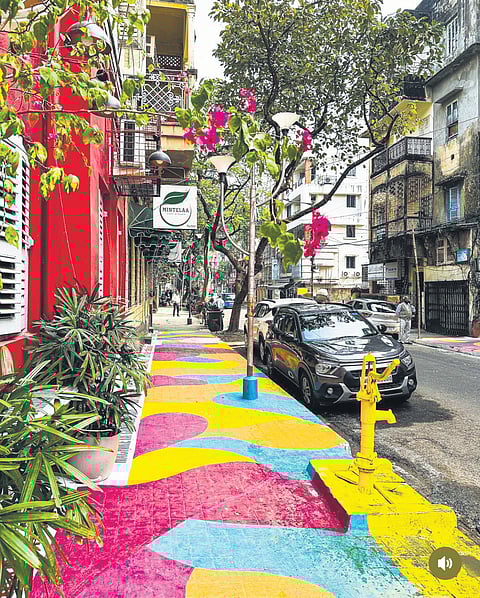 A pavement in Kolkata