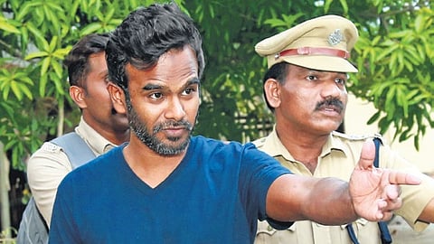 Riyas Aboobacker outside the NIA court after his sentencing on Friday.