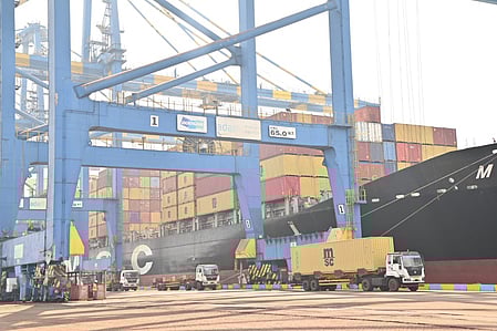 Operations have recommenced at the Krishnapatnam port's container terminal. 