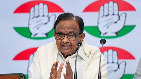 Senior Congress leader and former Union minister P Chidambaram. 