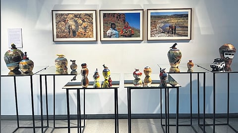 A display of works at the Indian Ceramic Triennale.