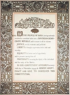 Image of Indian constitution used for representational purposes only