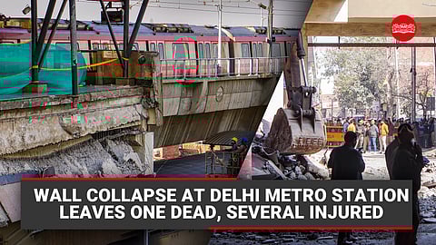 Wall collapse at Delhi metro station leaves one dead, several injured