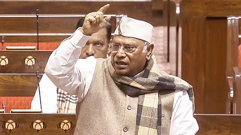 Leader of the Opposition in Rajya Sabha Mallikajun Kharge. 