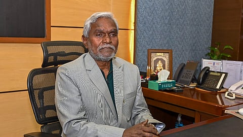 Jharkhand Chief Minister Champai Soren, at the State Secretariat in Ranchi, on Feb. 2, 2024.