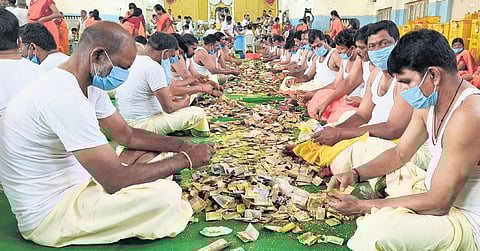 Amidst tight security, the counting of Sammakka-Saralamma Jatara hundis collection begins at the ttd Kalyana Mandapam in Hanamkonda on Thursday