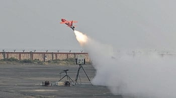 High-speed expendable aerial target Abhyas being test flown from ITR off Odisha coast 