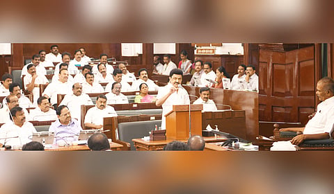 Chief Minister MK Stalin Addressing the Tamil Nadu Legislative Assembly.