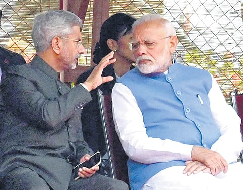 S Jaishankar with Prime Minister Narendra Modi.