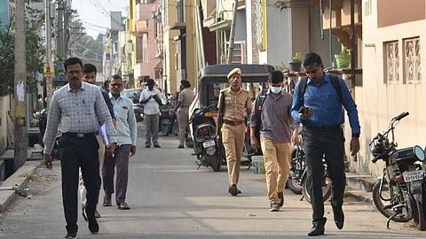 NIA officials are conducting surprise searches at various places including Al Ameen colony, NS garden near Ukkadam area in Coimbatore city on Saturday morning. 