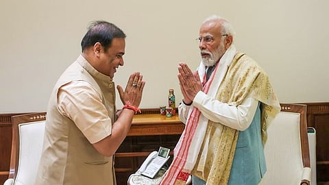 PM Modi with Assam CM Himanta Biswa Sarma