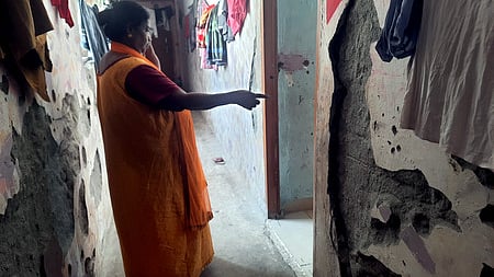 Residents of slum board tenements in K.P Park are aggrieved by the poor quality of houses. 