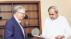 Bill Gates with Chief Minister Naveen Patnaik.