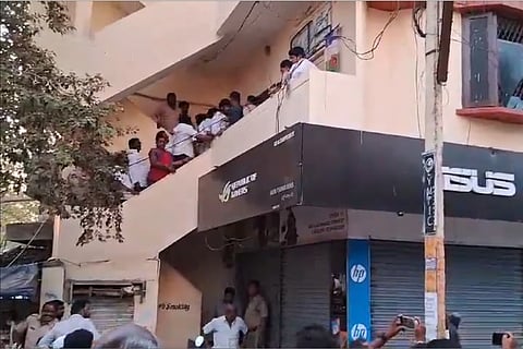 YSRC activists reportedly attacked the office of Eenadu Telugu daily on Tuesday