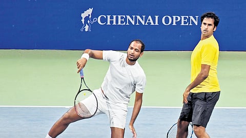 Saketh Myneni/ Ramkumar Ramanathan pulled off an upset beating third seeds Ray
Ho/Piotr Matuszewski 7-6(3), 6-4 on Wednesday, Feb 7, 2024