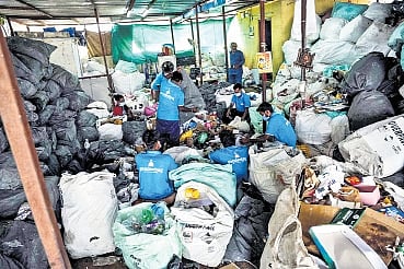 A sight at the godown of Goodeebag.