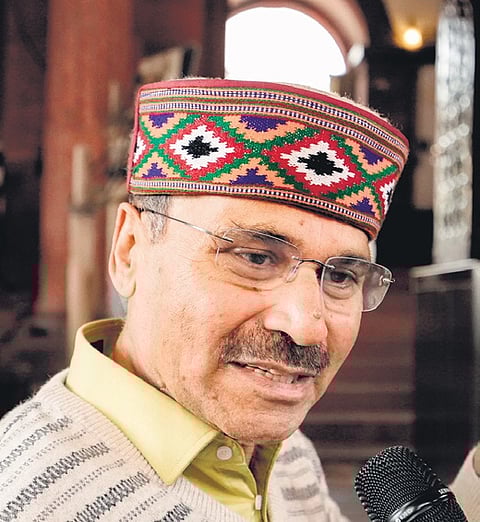 Congress MP Adhir Ranjan Chowdhury at the Parliament House complex