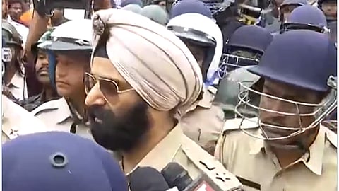 PS officer Jaspreet Singh was allegedly called a Khalistani during an argument between cops and a group of BJP leaders and workers.