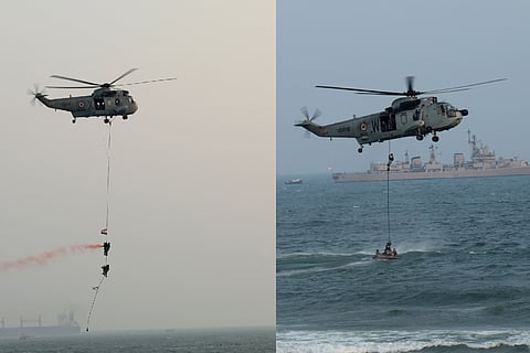 Eastern Naval Command's Milan 2024 Operational Demonstrations at RK Beach in Visakhapatnam on Thursday. 