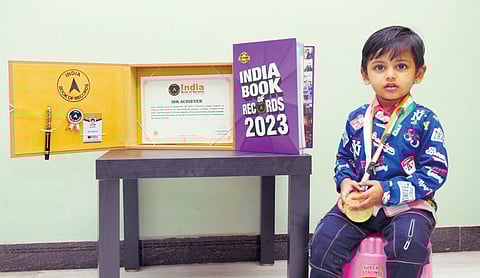 Two-year-old from Sattenapalli etches his name in India Book of Records