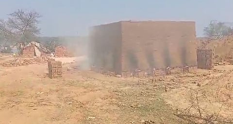 The brick kiln at Kamalanga in Dhenkanal district.
