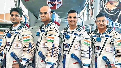 Astronaut-designates Shubanshu Shukla, Prasanth Balakrishnan Nair, Ajit Krishnan and Angad Pratap for ‘Gaganyaan Mission’, India’s first crewed mission to space.