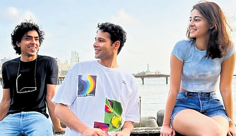 A still from 'Kho Gaye Hum Kahan' starring Ananya Panday, Siddhant Chaturvedi and Adarsh Gourav.