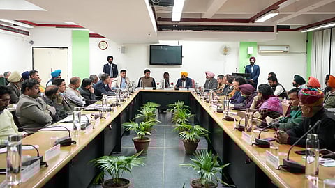 A marathon meeting of three Union ministers and leaders of protesting farmer unions took place in New Delhi on February 15, 2024