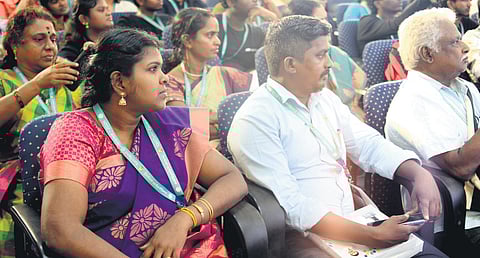 Visitors at the International Kani Tamil 24 conference held at Chennai Trade Centre.