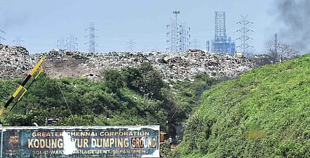 Kodungayur dump yard in Chennai