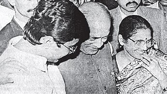 PV Narasimha Rao with his daughters and grandchildren in Hyderabad.